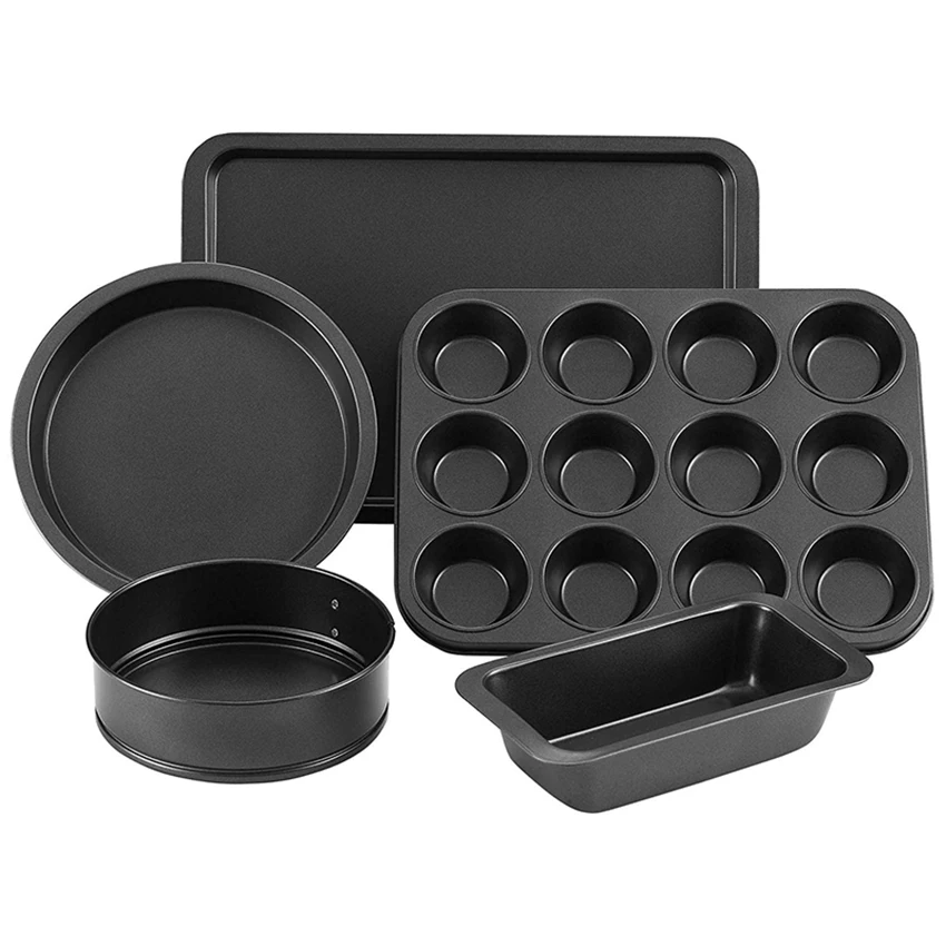 Nonstick Bakeware Set Cookie Sheet Set Lightweight Kitchen Convection Oven Safe Pans Baking Trays