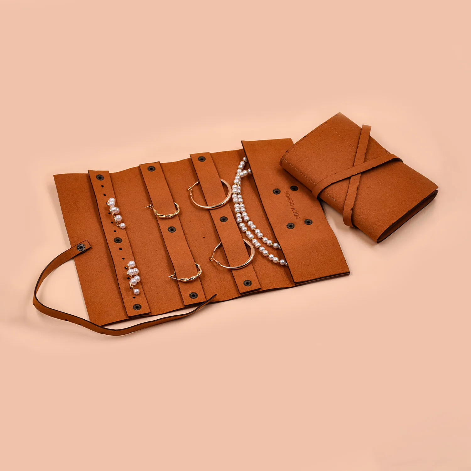 Custom Logo Microfiber Storage Bag Travel Jewelry Organizer for Travel Rings, Necklaces, Bracelets, Earrings, Data Cables