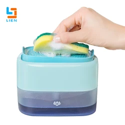 dish brush cleaning dispenser soap detergent max soap dispenser and sponge holder