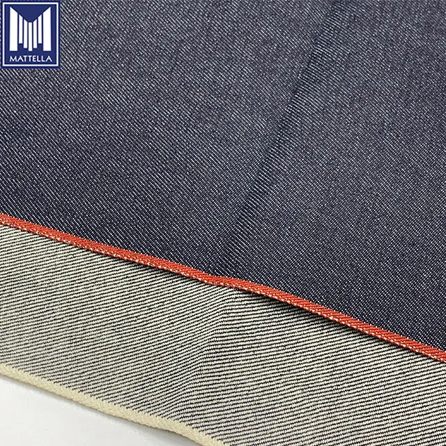 Jeans Jackets Fabric Stocklot 440gsm 100% Organic Cotton Selvage Trim 13oz Japanese Red White men women  Selvedge Denim