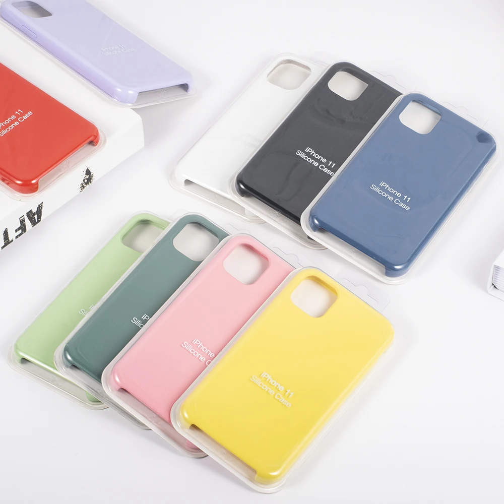 74 цвета с упаковкой чехол из жидкого силикона и резины для iPhone 12 pro max mini мобильного