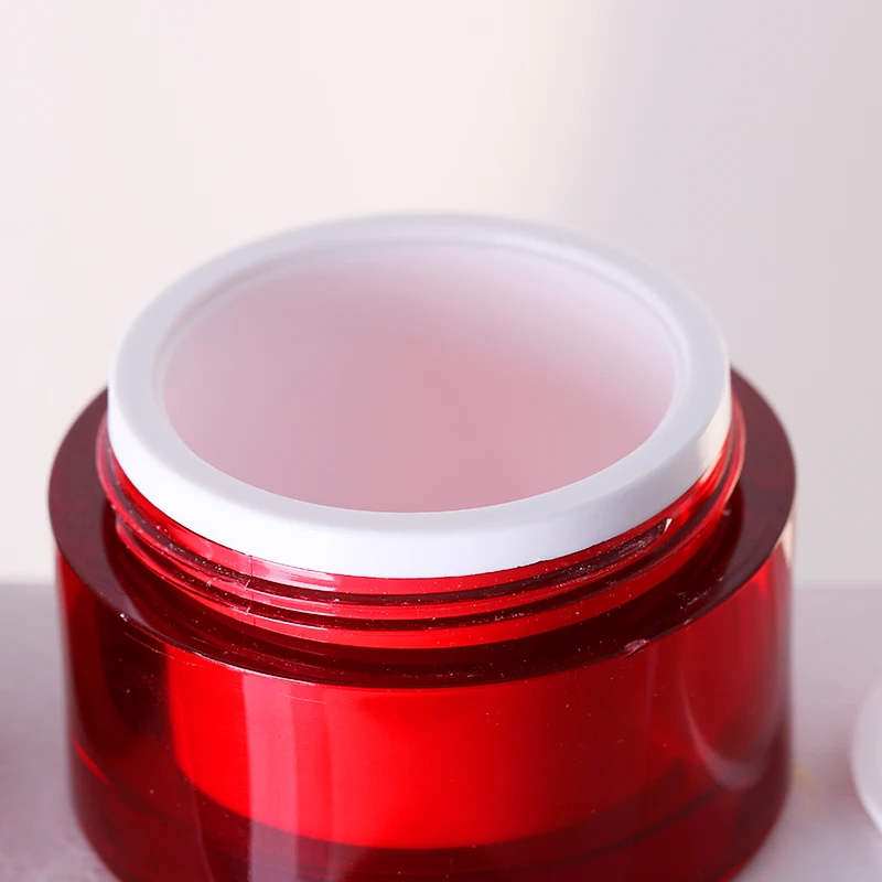 3g 15g 30g empty 2oz plastic packaging jar red/white custom nail glue pot containers for body butter
