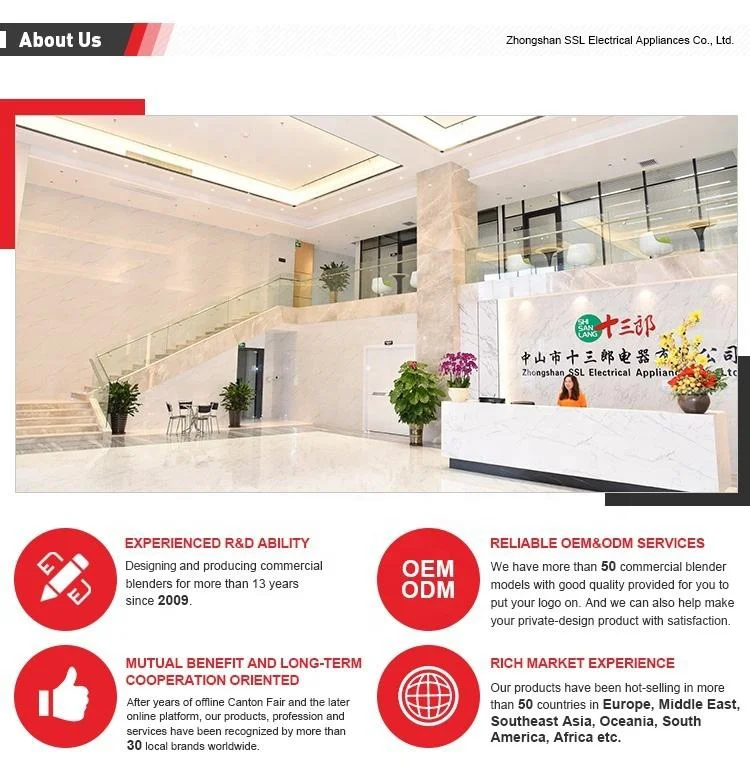 Wholesale Commercial Blender Electric Kitchen Food Mixer 2.5L Blender For Home Use Heavy Duty Commercial Blender