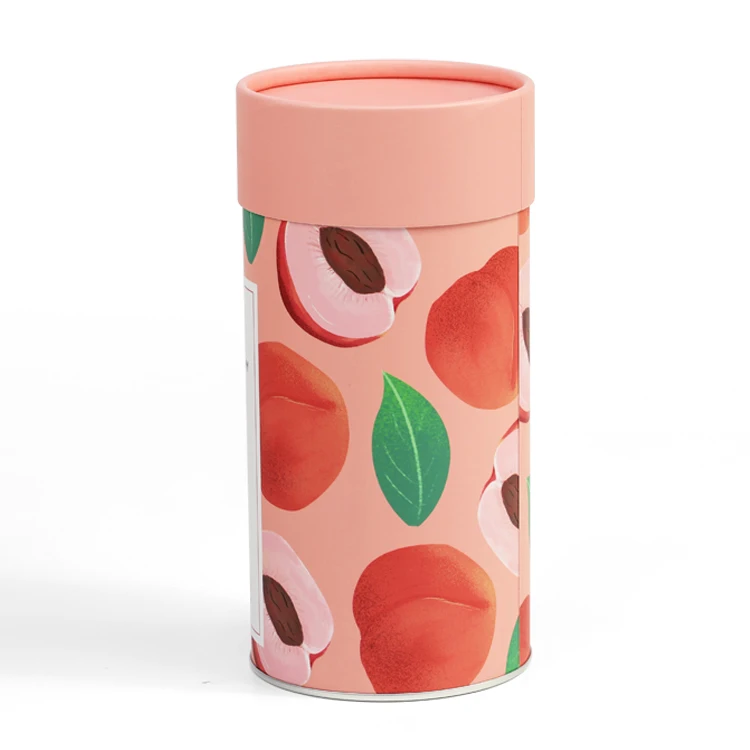 Eco friendly Food Grade High quality paper tube cardboard packaging box for tea cookie cafe coffee protein powder chocolate