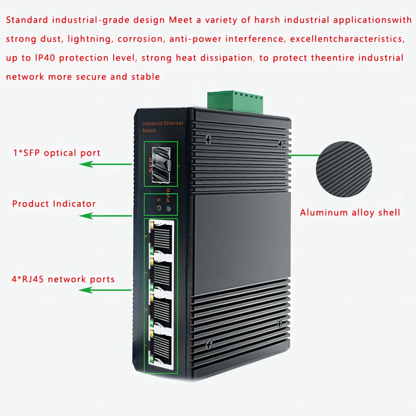Fiber Optic Switch Industrial 100mbps/Gigabit Ethernet Switch for Security Surveillance Camera gigabit switch with sfp
