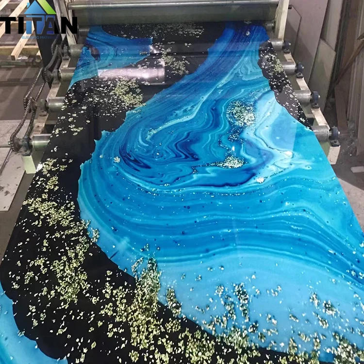Artificial Marble Plastic Building Decor Uv Marmol Panel Pvc Marble Sheet