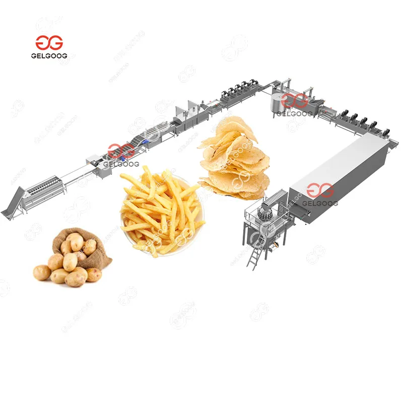 Machine Chips Potatoes Gas Equipment For French Fries Processor Equipment Professional French Fries Maker