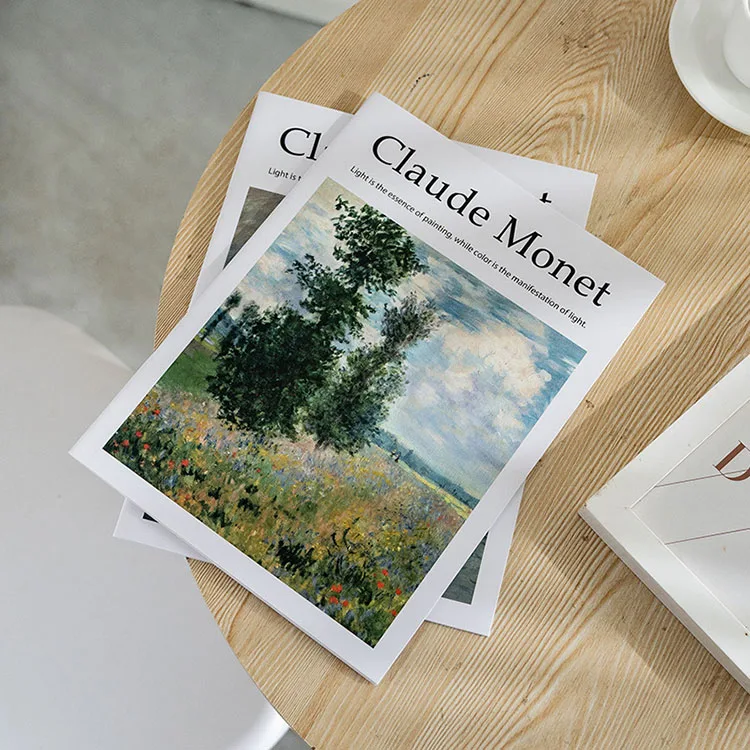 INS world famous paintings 24 page poster picture album photography props model background paper props decoration magazine