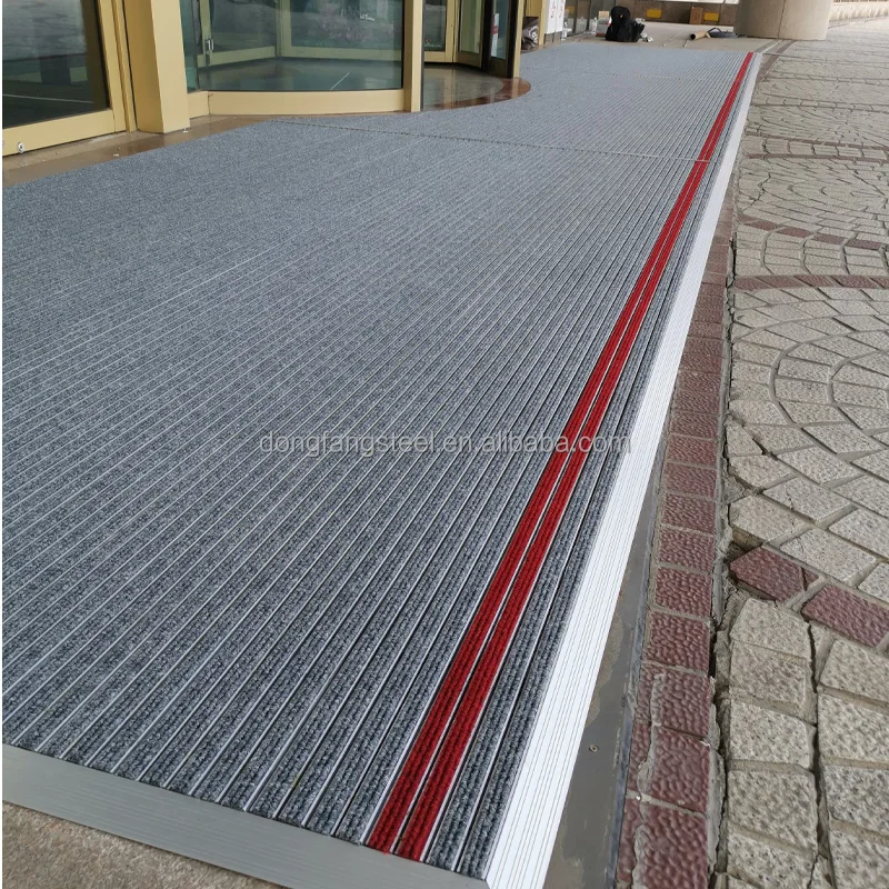Commercial Indoor Outdoor Entrance Mat Aluminum Barrier Dirt-trapper Door Mat for mall hotels