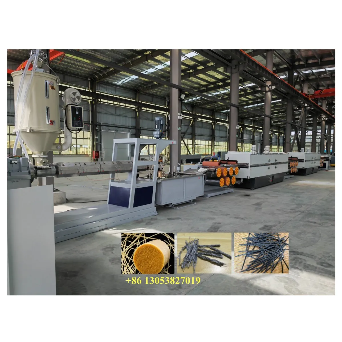 Bunched twisted Macro synthetic fiber manufacturing machine reinforced concrete fibre production line