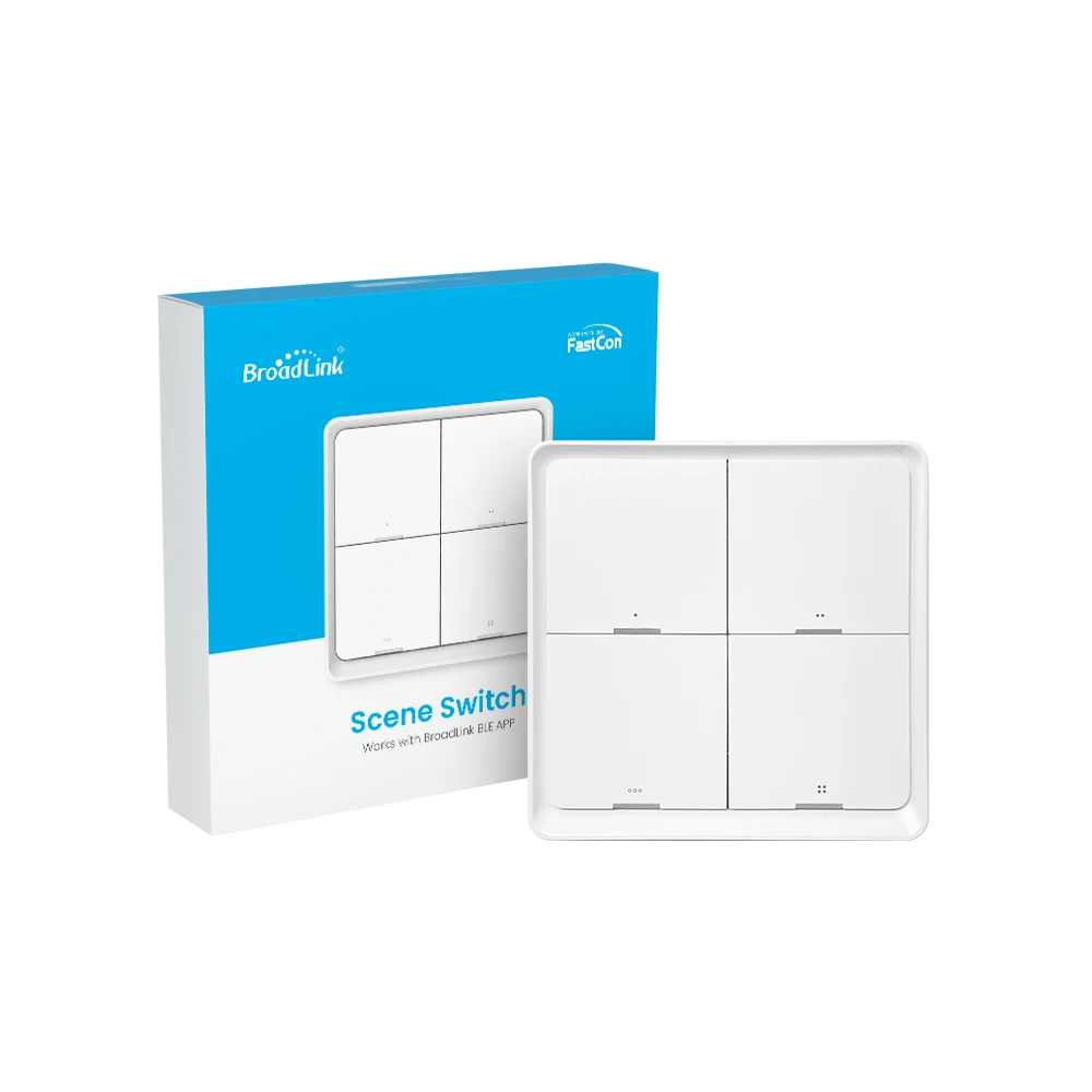 2022 BroadLink Newest FastCon Technology 1 second Configuration BLE Smart Home Bluetooth Push Button Scene Switch