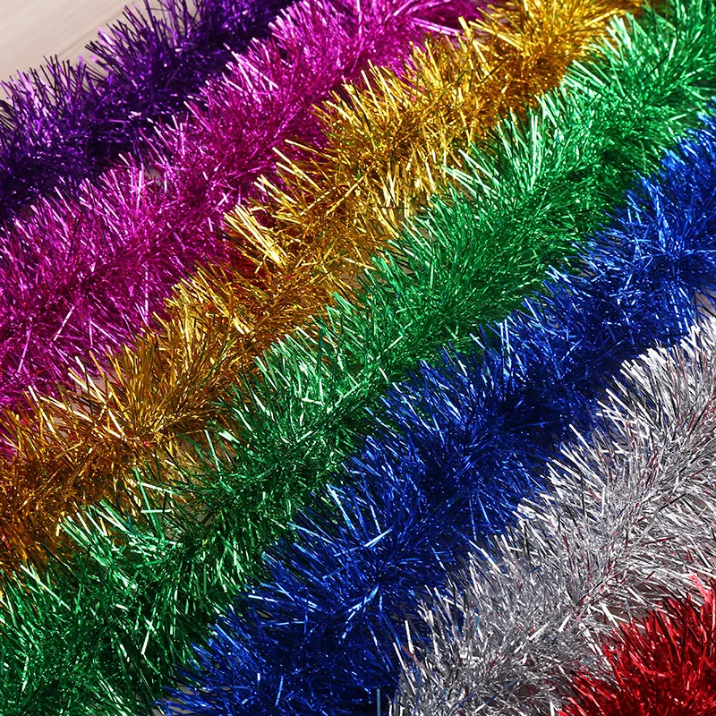 Shiny Tinsel garland decorations christmas decoration 2m Quality Star Tinsel String Wholesale Manufacturers