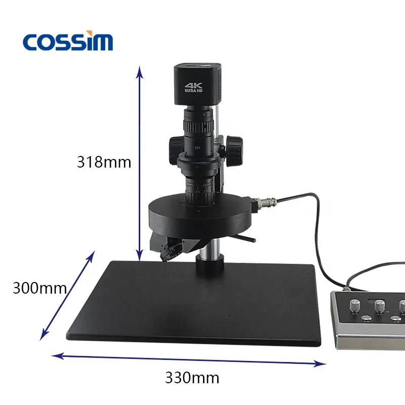 DTE-25 Motor Drive Auto Stereo 14~120X Digital 3D Microscope with 4K Camera & Side View for PCB Inspection