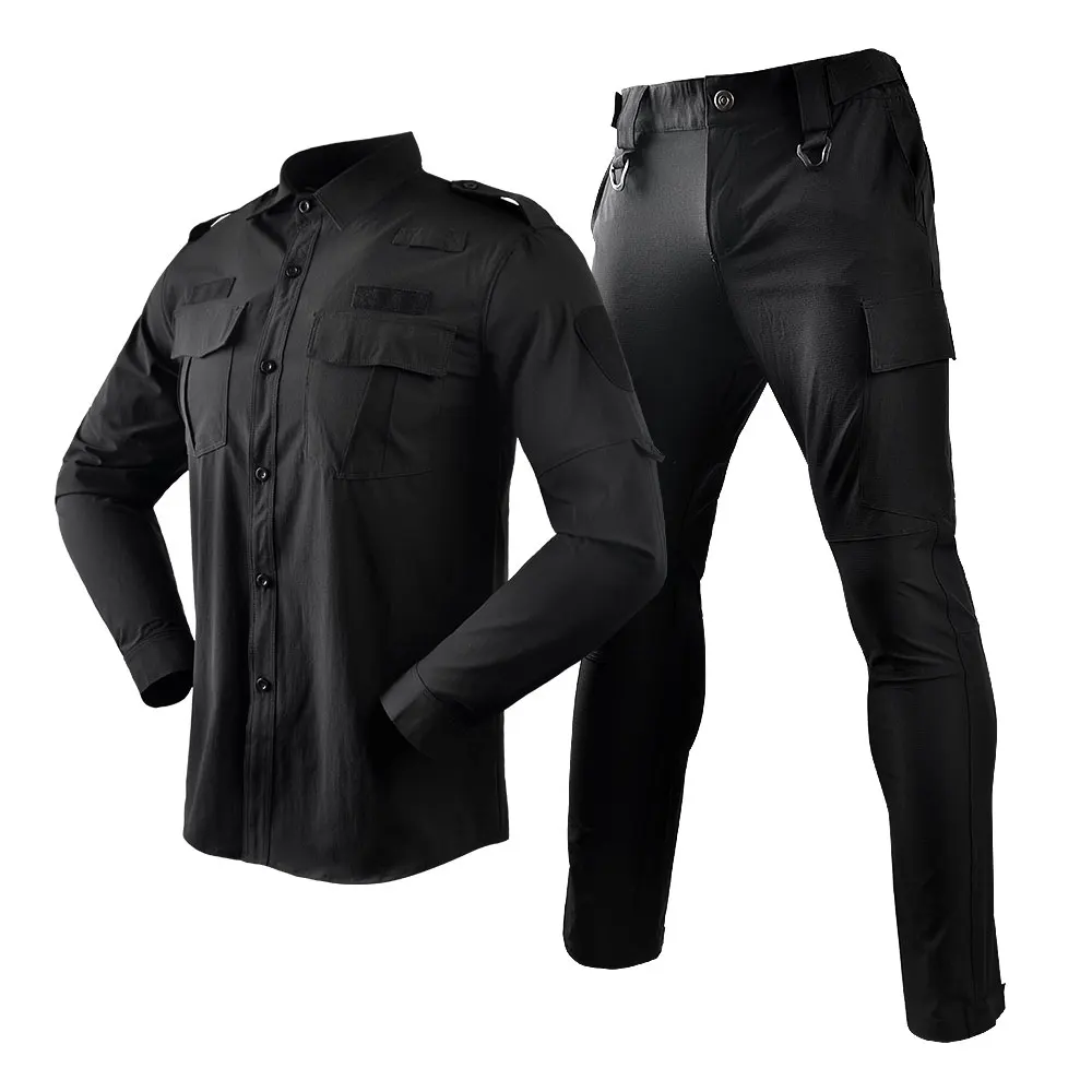 Factory Supplier Black Long Sleeve Security Guard Uniforms