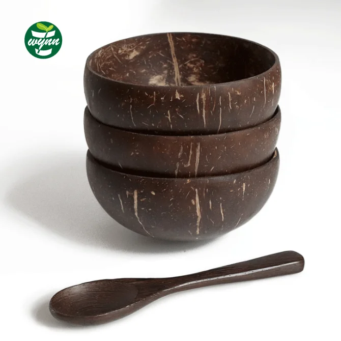 Fancy Handicraft Gift Set Coconut Bowl Irregular Shape Natural Coconut Shell Bowl