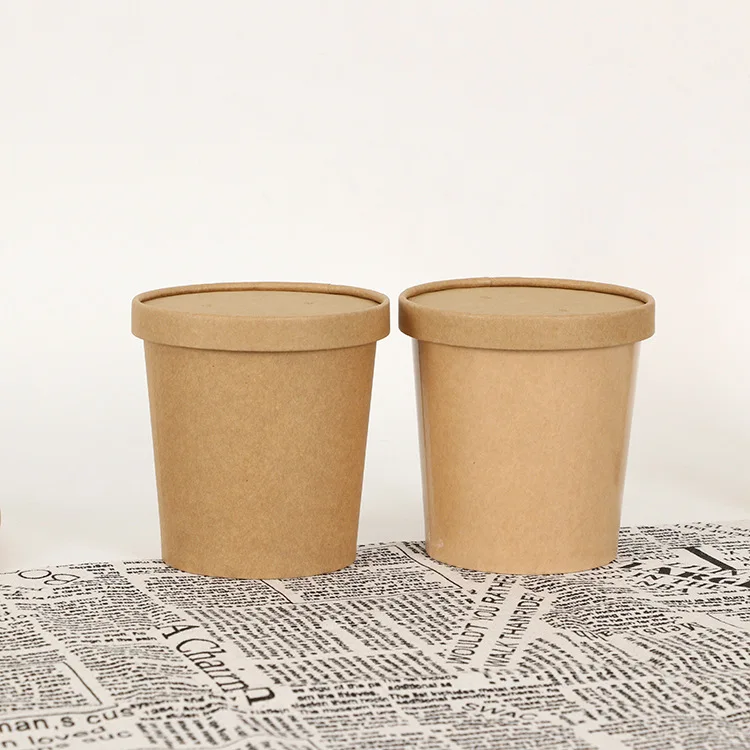 salad bowl with paper carry 390 cc cups biodegradable lid kraft soup 1000 paper bowl