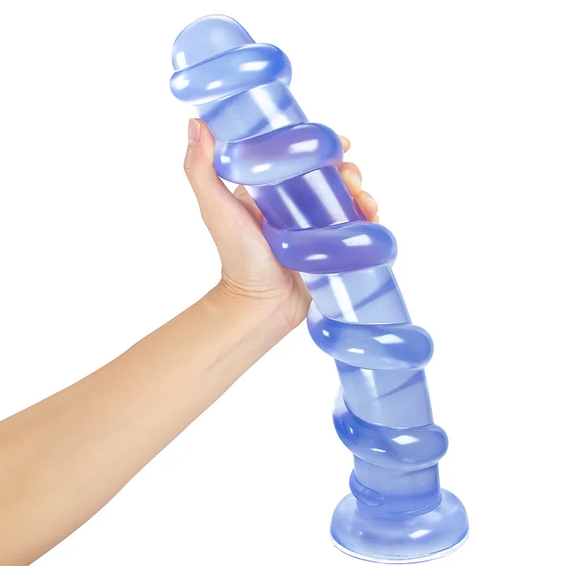 Huge Threaded Dildos with Suction Cup Stimulate Vagina Anus Big Butt Plug Soft Anal Dilator Sex Toys for Men Women