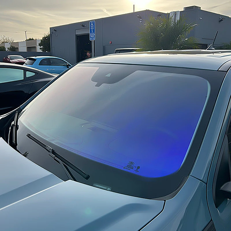 chameleon window film orange blue solrex premium nano ceramic tint	car window tint film