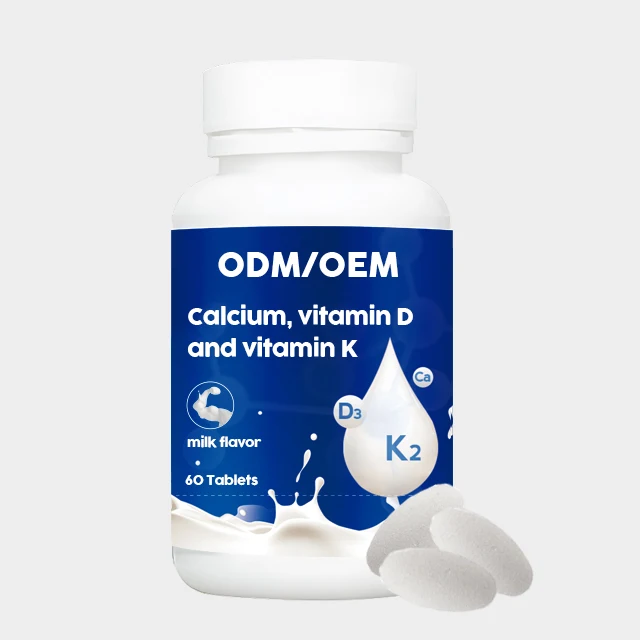 OEM/ODM Health Supplement Calcium Vitamin d3  k2 Tablets For Bone Health and lmmune