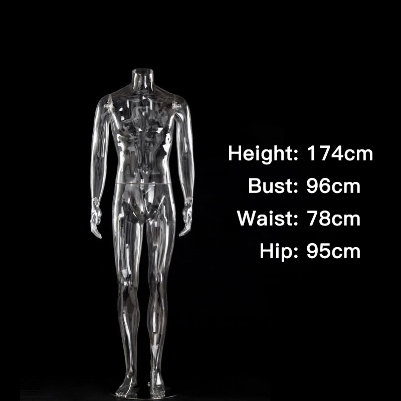 New Fashion Factory Price Window Display Full Body Standing Female Clear Mannequin