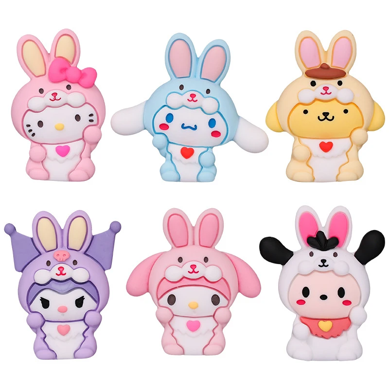 New Arrival Hello Sanrio My Melody Cartoon Big Resin Croc Shoe Charms for kids Shoe Charms Decorations Flat back Bulk Wholesale