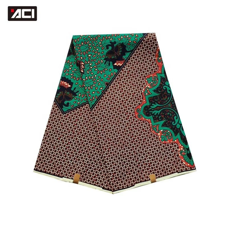 ACI African Wax Fabric 100% Cotton Veritable Real Wax Stocklot Coupon Wax 1-1.9 Yards Wholesale To African By 20 Ft Container