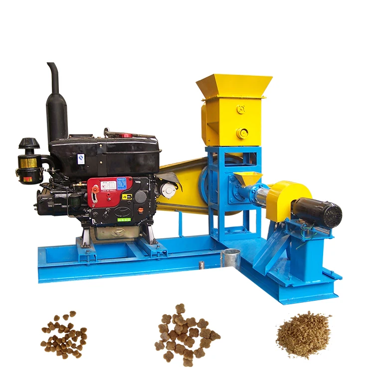 Дизельный двигатель, экструдер для корма для рыбы/автоматическая машина для изготовления гранул для плавающих кормов для рыб