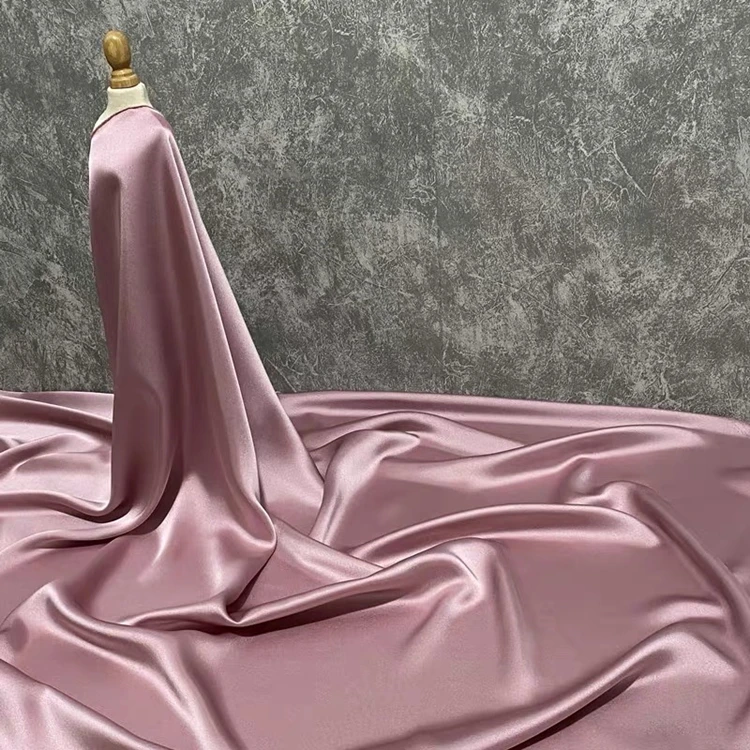 high-end  breathable smooth imitation triacetate satin fabric