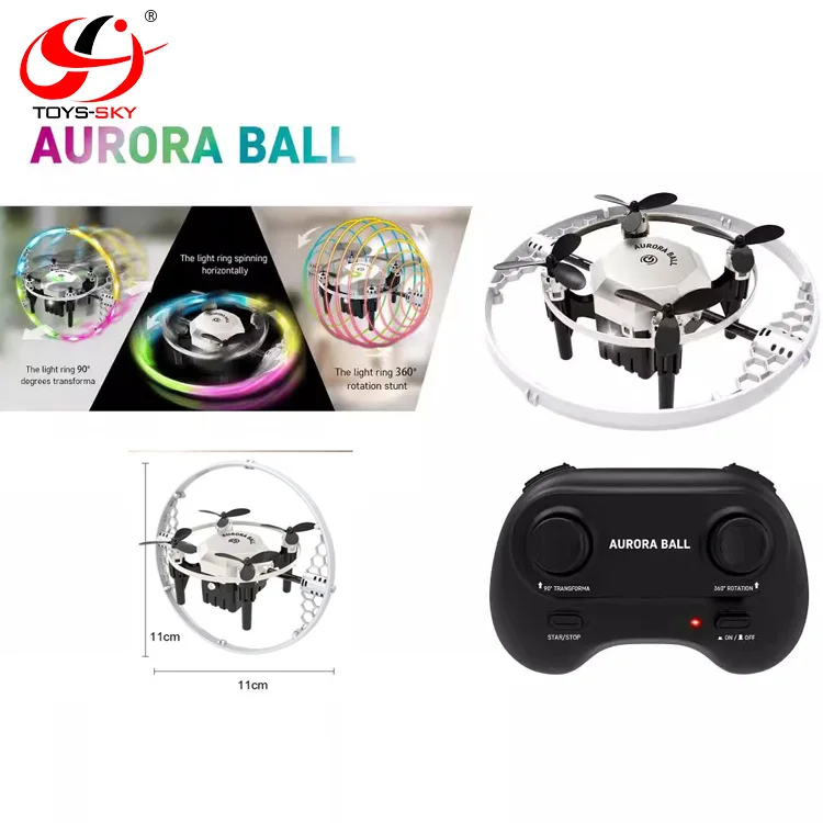 2.4GHz 4CH 6-Axis Gyro Headless Mode Remote Control Toys RC Mini Drones With Cool Flash LED Lights Ball For kids