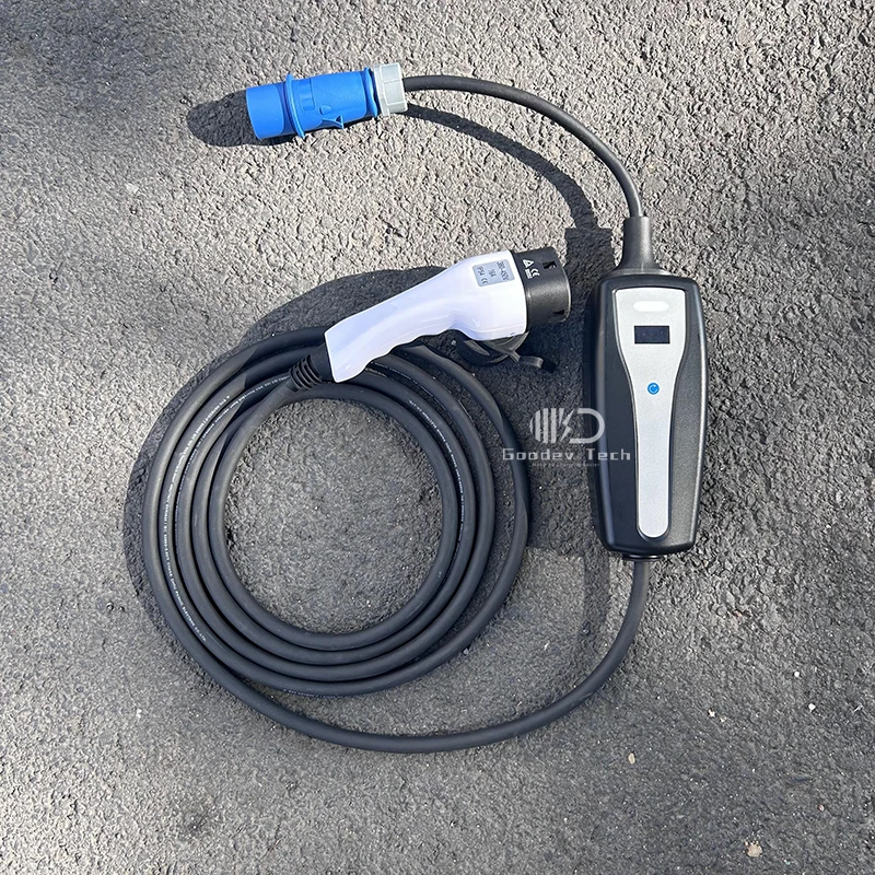 Home Portable Tesla Mobile AC EV Fast Car Charger Cable 7kw 11kw 22kw 32A 16A Type 2 1 With Optional Plugs