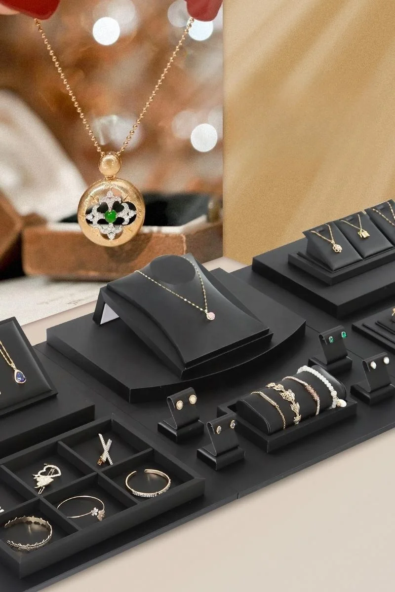 high end luxury metal cute velvet storage small box plate keychain ring necklace display stand jewelry holder tray for shop