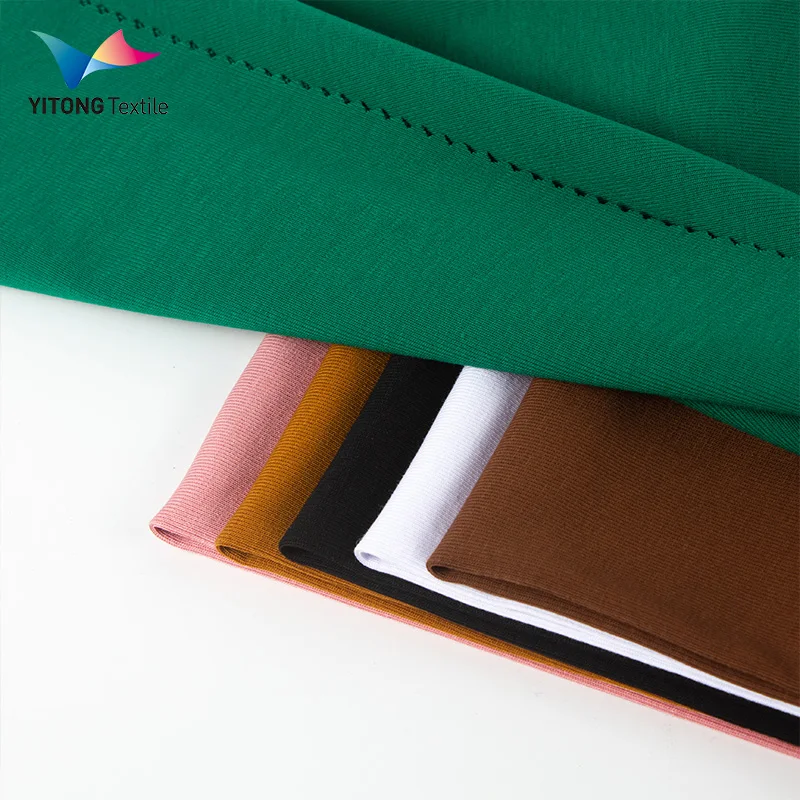 Textile Supplier 200 gsm Rib Knit Fabric Cotton Spandex 92% Cotton 8% Spandex Fabric for Loungewear