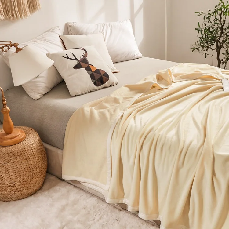 Dark Blue 100% Polyester Luxurious Plush Flannel Blanket Blank Baby Blanket For Sublimation