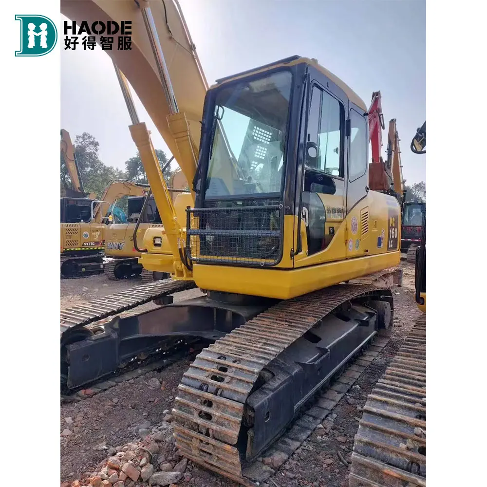 HAODE Used Excavator Komatsu Pc160 160-7 Digger Bomba Hydraulica komatsu Pc160 16ton Excavator With Ic7hydraulic Control Valve