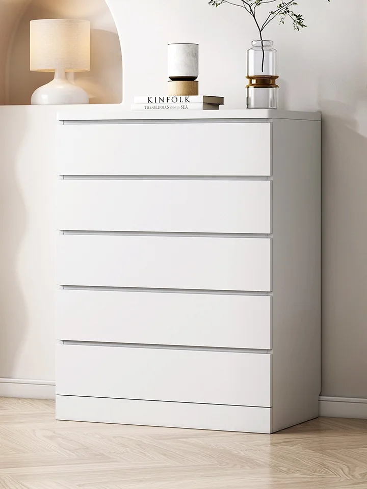 Furnulem Tall Dresser with 6 Drawers Nightstand for Bedroom Bedside Furniture with Fabric Drawer