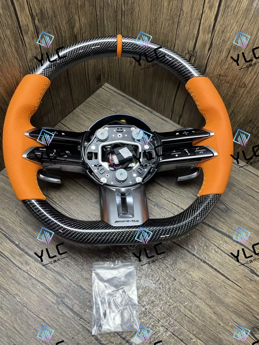 YLC Custom Leather Steering Wheel for Mercedes Benz AMG W204 W205 W206 W207 W212 W213 X253 W217 W221 W222 W223 GLE W166 W167