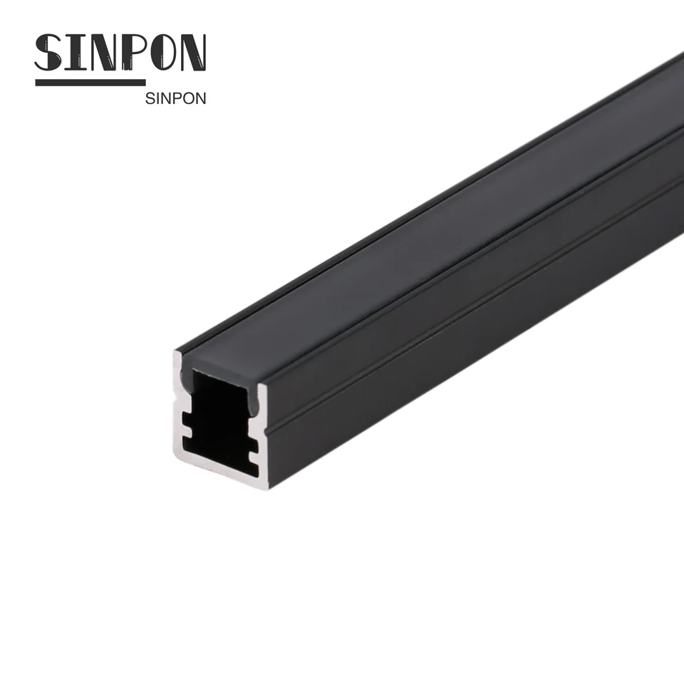 China Professional Customized Black Anodized Linear Channel Led Alu Aluminum Extrusion Housing Profiles For Strip Light