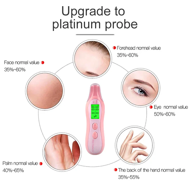 Portable Facial Skin Detector Beauty Skin Care Device Hot Selling Face Water Oil Detector for Home Use