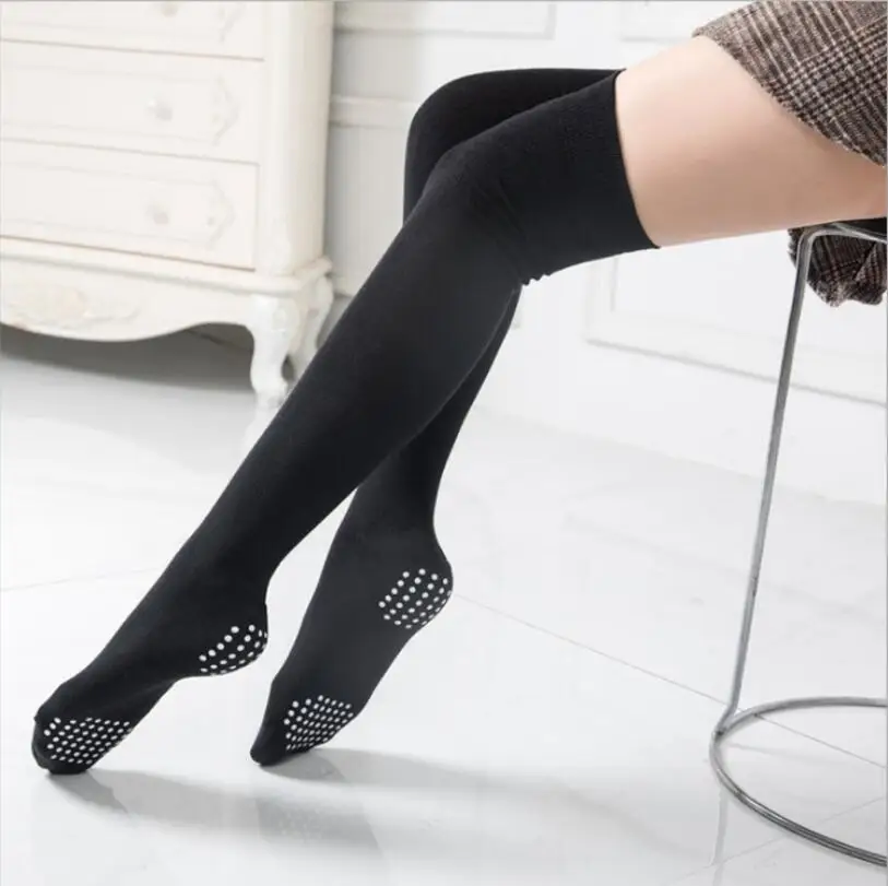 2020 Soft Womens Stockings Thigh High Cotton Over The Knee Slim Five Toes Socks Pilates Dance for yoga fitness