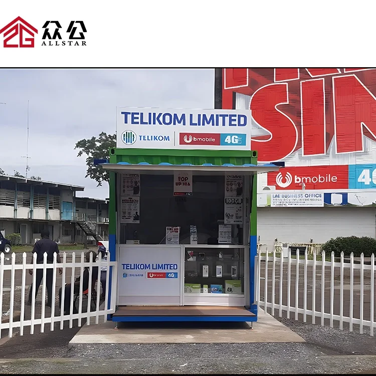 Made for Modular Corrugated Sandwich Panel Shop Prefab Detachable Houses Allstar Shop Container Steel Door Modern Hotel China