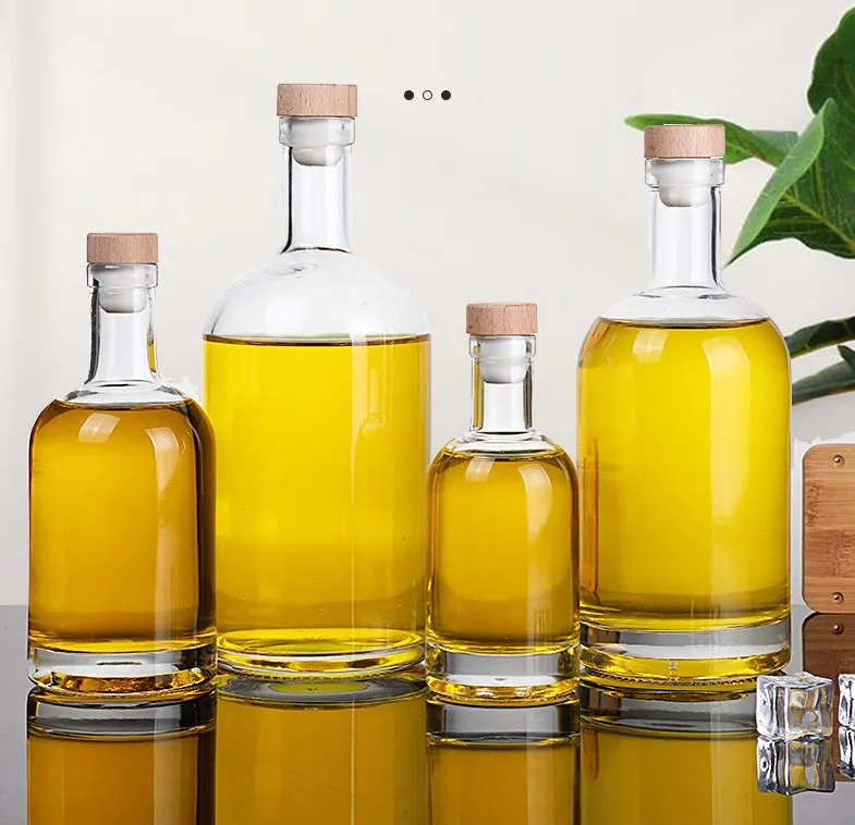 Super Flint 200ml 375ml 500ml 750ml 1000ml Vodka Spirit Glass Bottle For Liquor