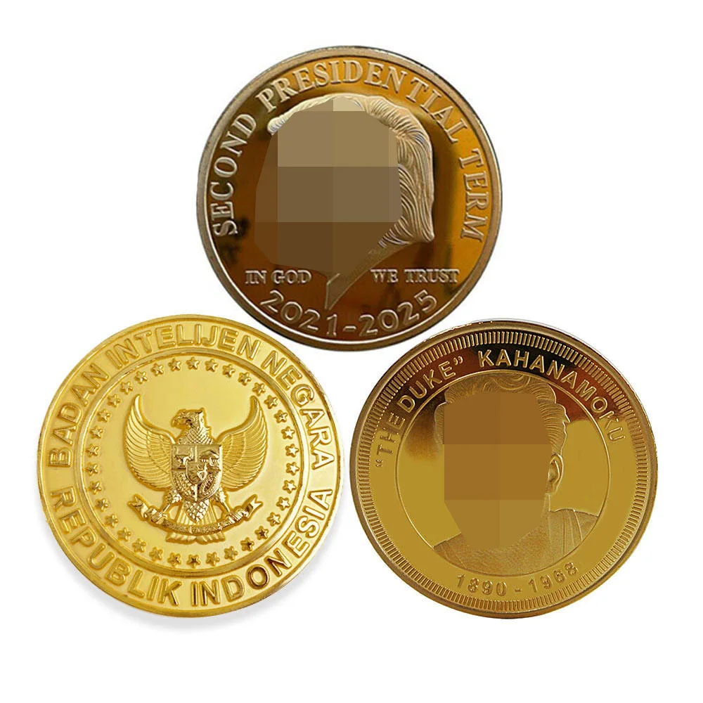 Free Design Stamping Dies 3d Zinc Alloy Challenge Coin Custom Engravable Metal Coins Double Commemorative Souvenir Coin