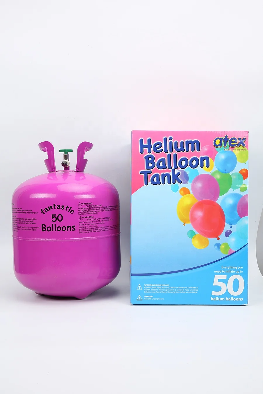 High Pressure 22.4L Helium Gas Cylinder Balloon 99.99 Helium Gas Cylinder Filling 50PCS Helium Balloon Tank