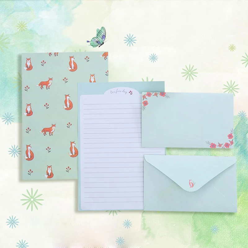 Custom Lovely Small Writing Stationery Paper Love Letter Envelope Set for Gifts