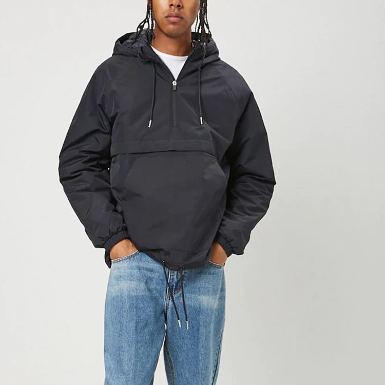 china suppliers customized windbreaker jackets solid color pullover men lightweight spring jackets