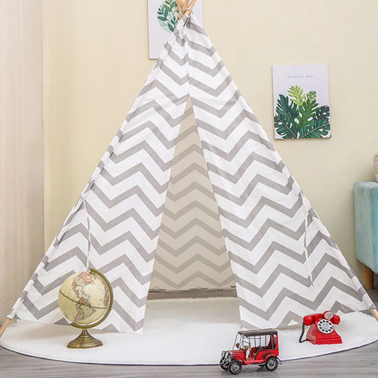 2022 Agreat Promote Kids Personalized Tents For Kids Canvas Cotton Baby Play Teepee Indoor Tent For Kids