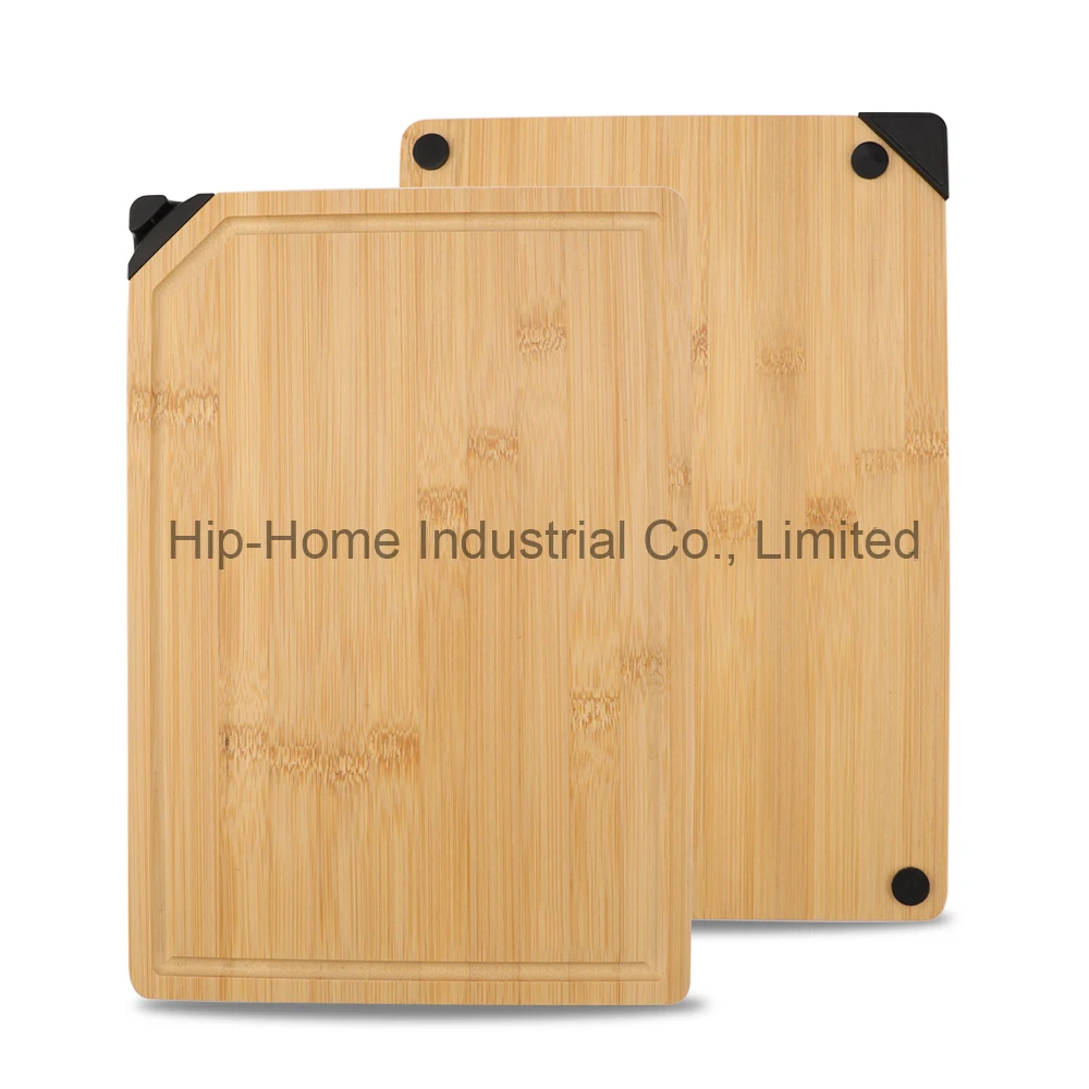 KITCHENCARE Natural Bamboo Chopping Block Kitchen Bamboo Cutting Board with Knife Sharpener