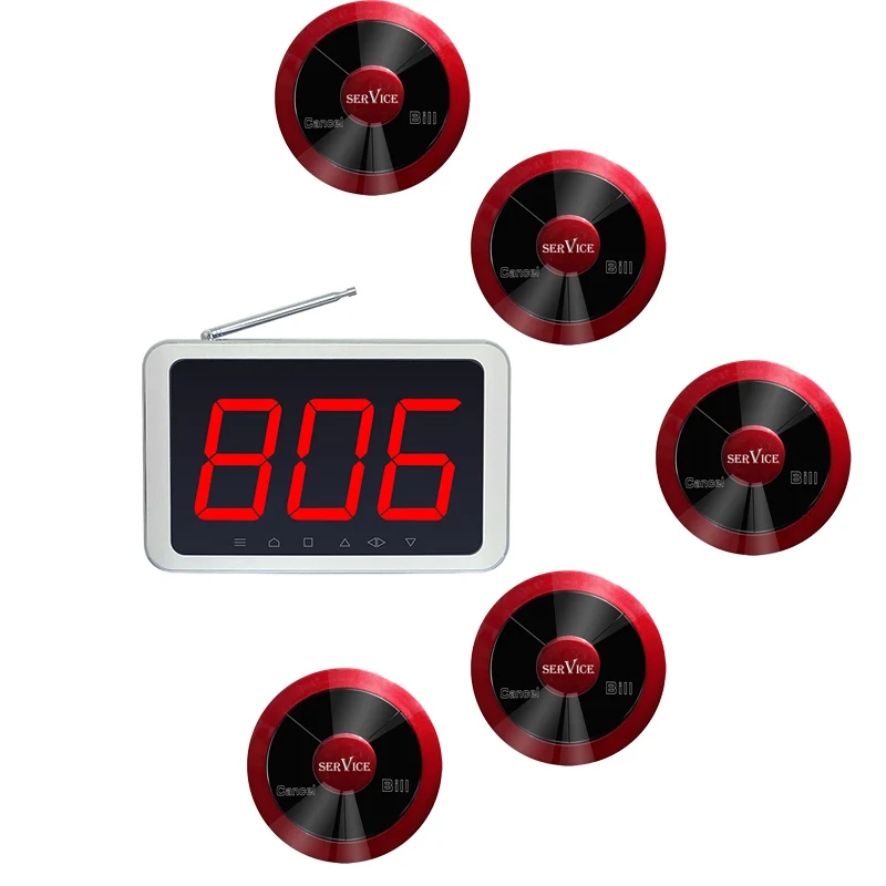 Wireless Nurse Emergency Call Bell Guest Paging Queue Calling System for Bar Fast Food Restaurant Hospital