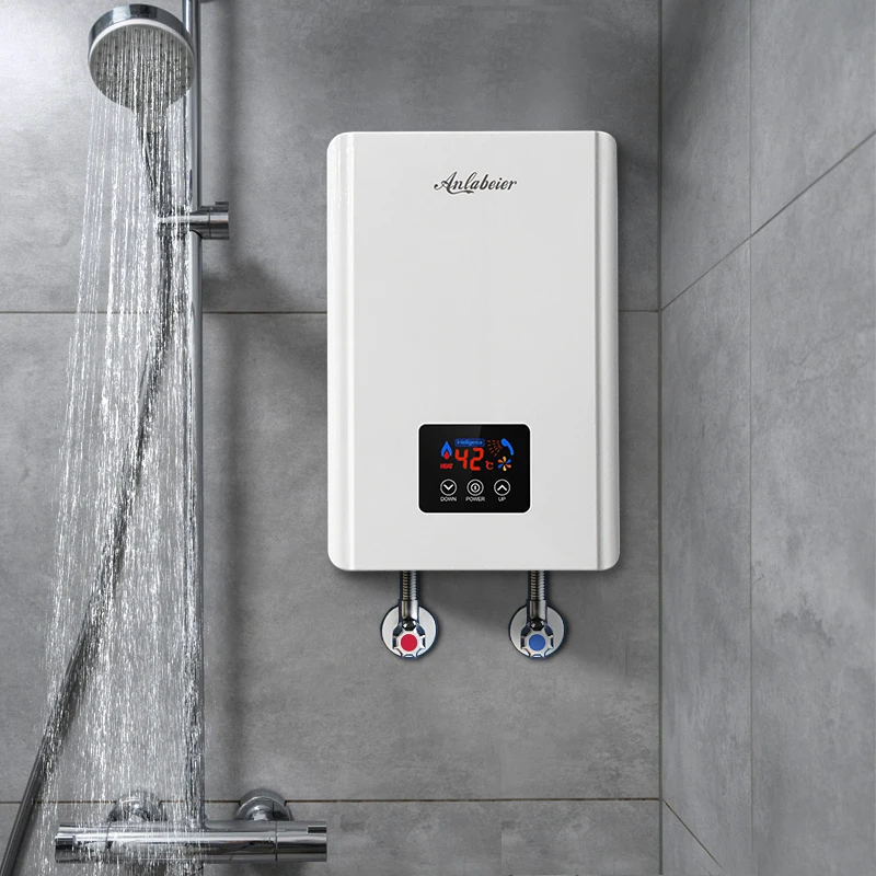 Fast shower instant water heater 220V 8KW 6KW geyser tankless wall mount bathroom water heater hot