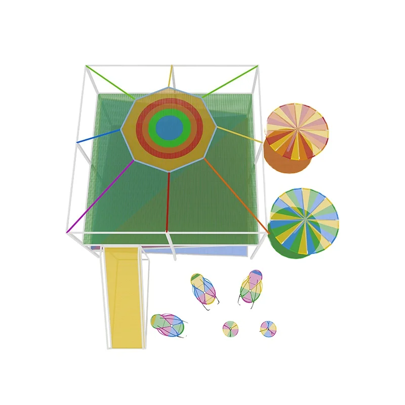 Многоэтажная Радужная башня, веревка, сетка для скалолазания, детская игра